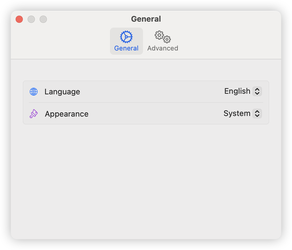 App Settings